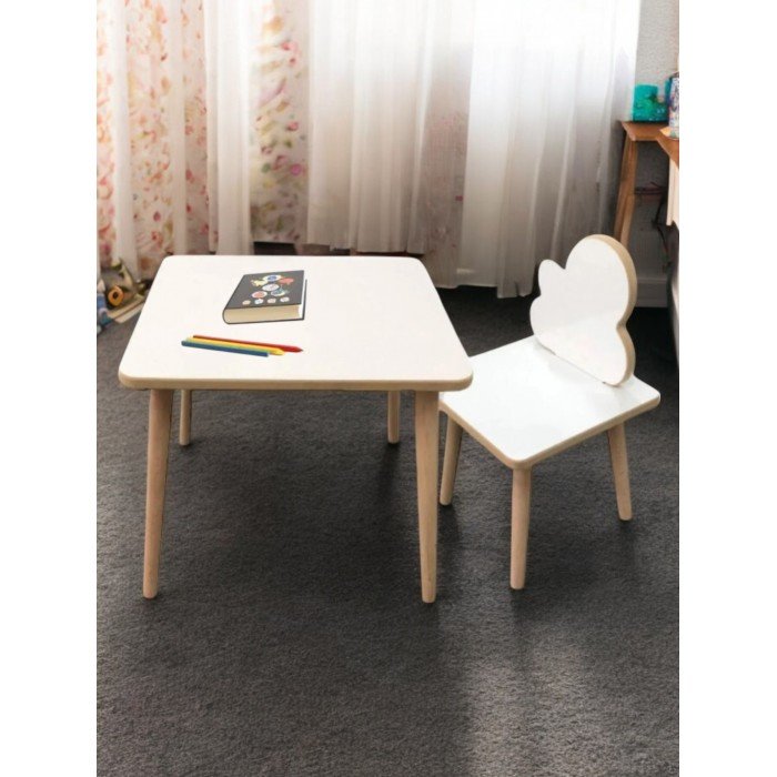 Yaz Sil Yüzeyli Çocuk Aktivite Masası 1 Sandalye 1 Masa