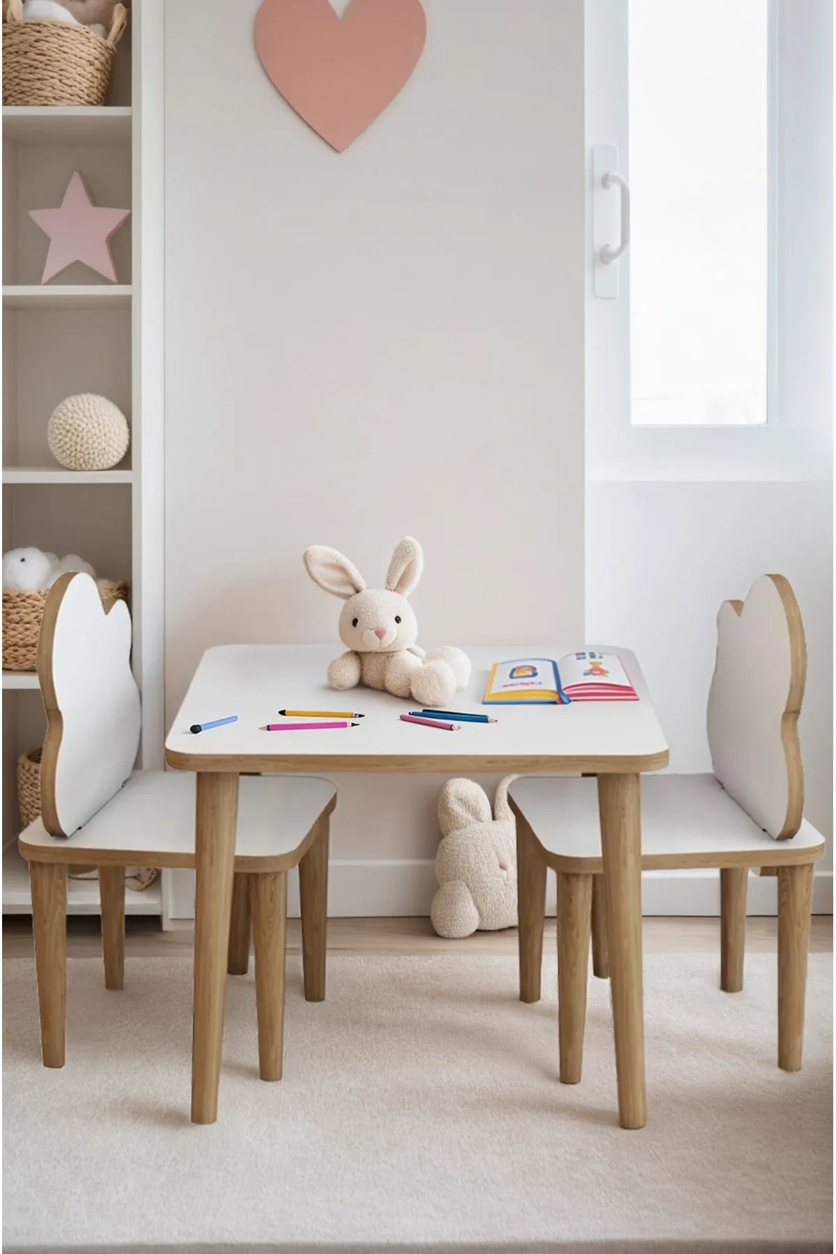 Çocuk Oyun Aktivite Masası Ve Sandalye Seti - Yazılabilir Silinebilir Yüzey