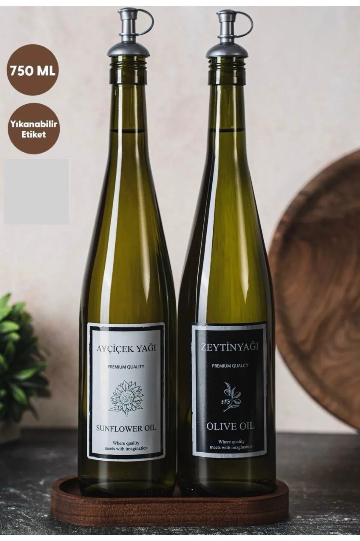 2'li Damlatmaz Zeytinyağı Sıvıyağ Şişesi Cam Yağdanlık Seti 750 ml 2'li Damlatmaz Zeytinyağı Sıvıyağ Şişesi Cam Yağdanlık Seti 750 ml