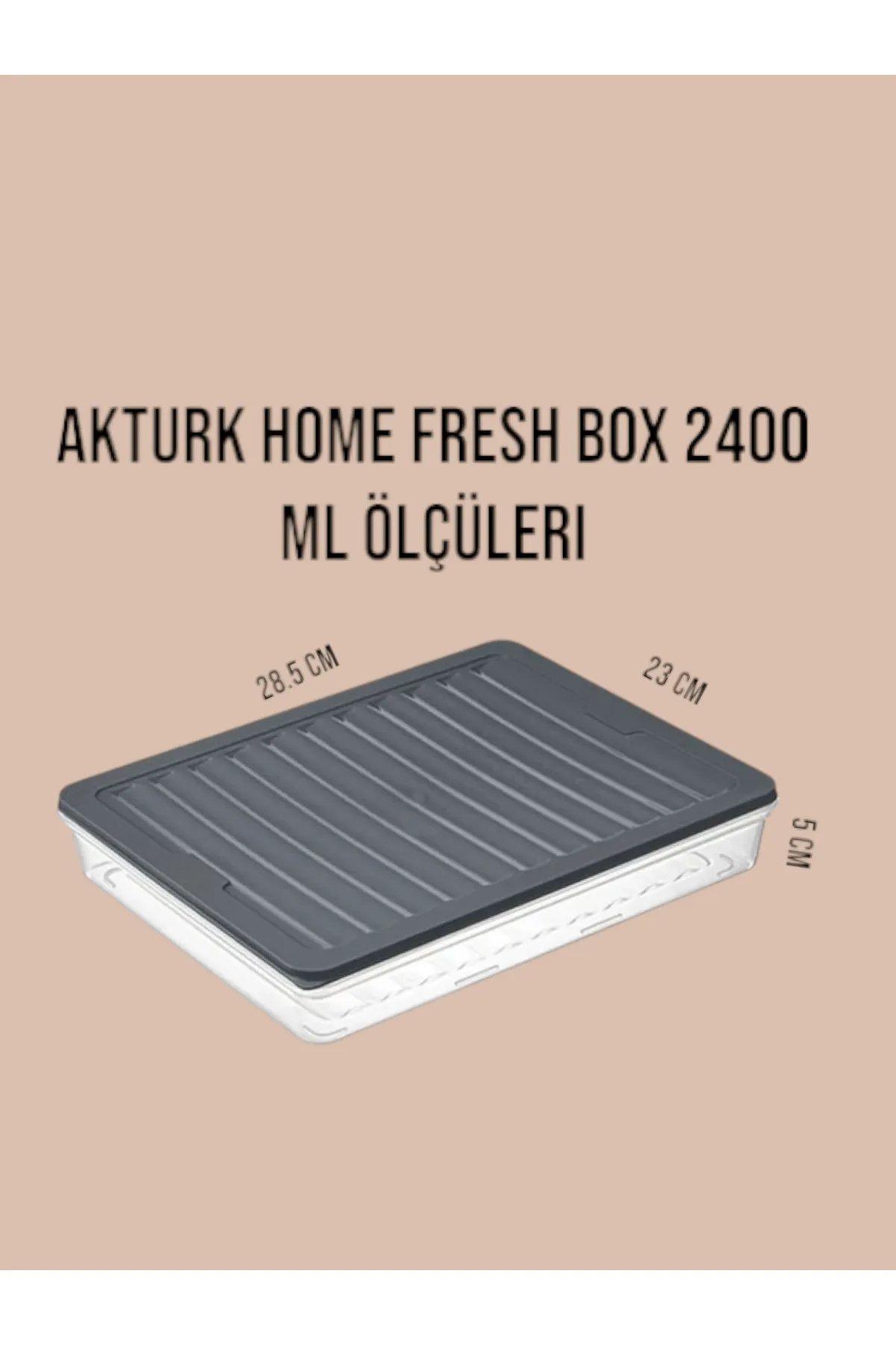 4 ADET 2400 ML Buzdolabı, Mikrodalga Ve Difrize Uygun Saklama Kabı Antrasit 4 ADET 2400 ML Buzdolabı, Mikrodalga Ve Difrize Uygun Saklama Kabı Antrasit