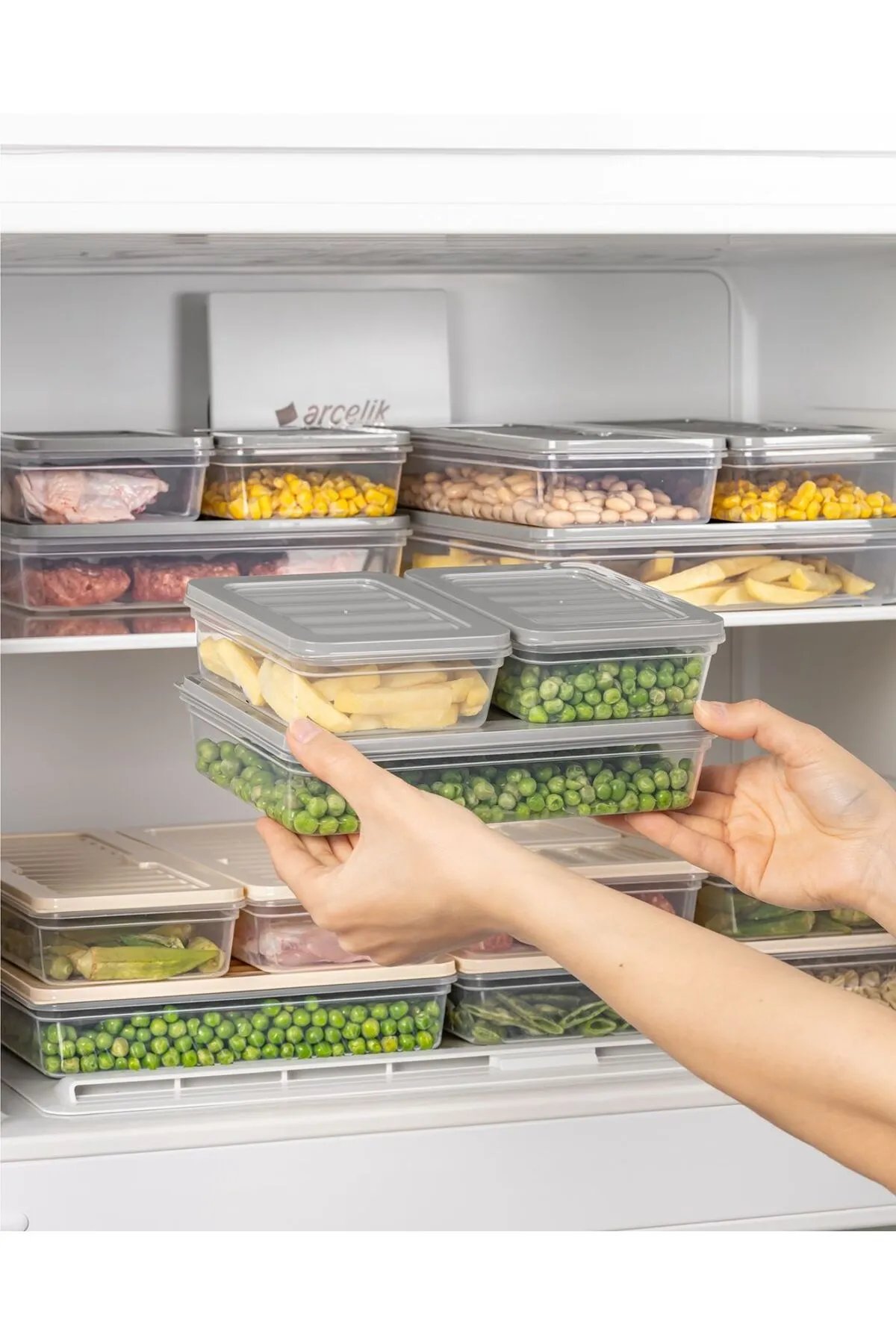 Mutfak Düzenleyicisi: 4'lü Buzdolabı Saklama Kabı Seti - Mikrodalga ve Difriz Kullanımına Uygun Mutfak Düzenleyicisi: 4'lü Buzdolabı Saklama Kabı Seti - Mikrodalga ve Difriz Kullanımına Uygun