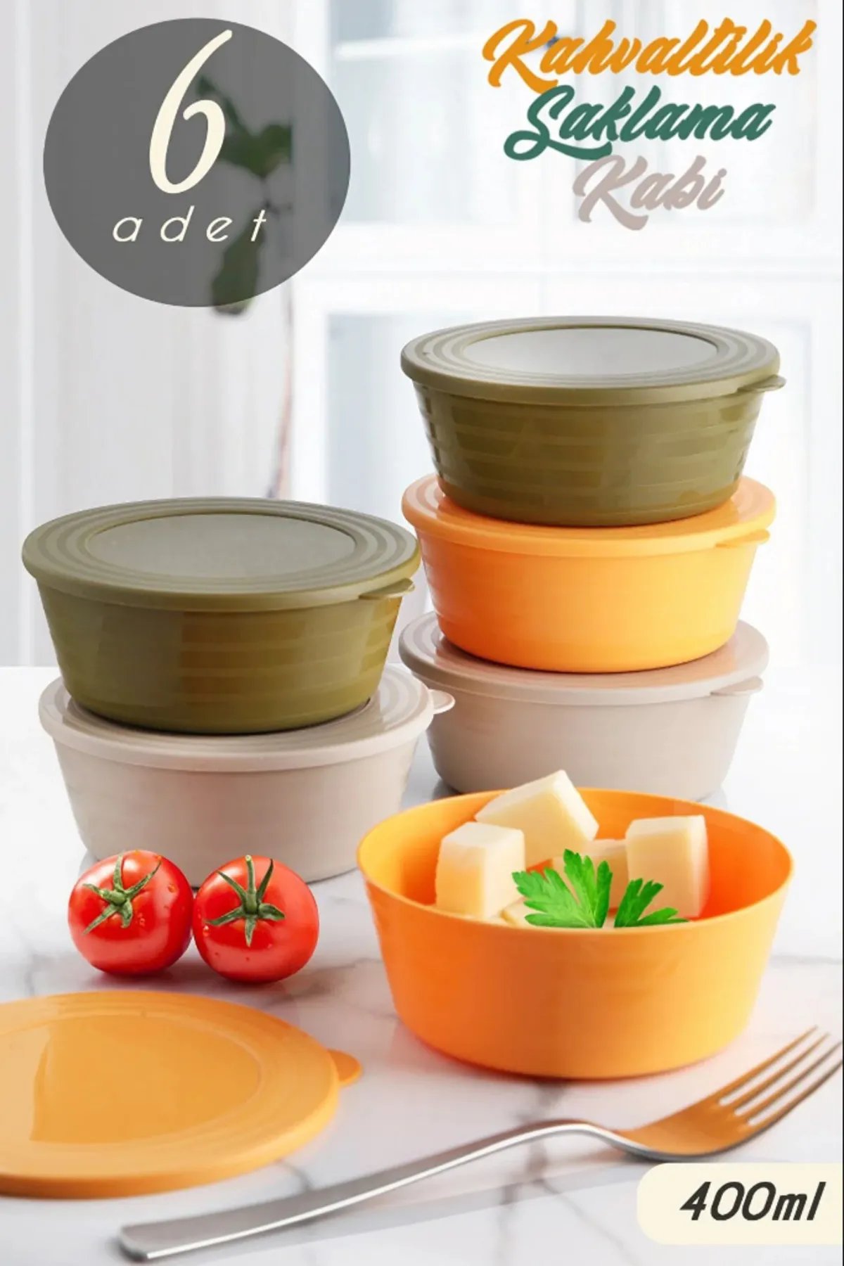 3'lü Renkli Kahvaltılılık - Çok Amaçlı Hava Almaz Kapaklı Kahvaltı Saklama Kabı 3'lü Renkli Kahvaltılılık - Çok Amaçlı Hava Almaz Kapaklı Kahvaltı Saklama Kabı