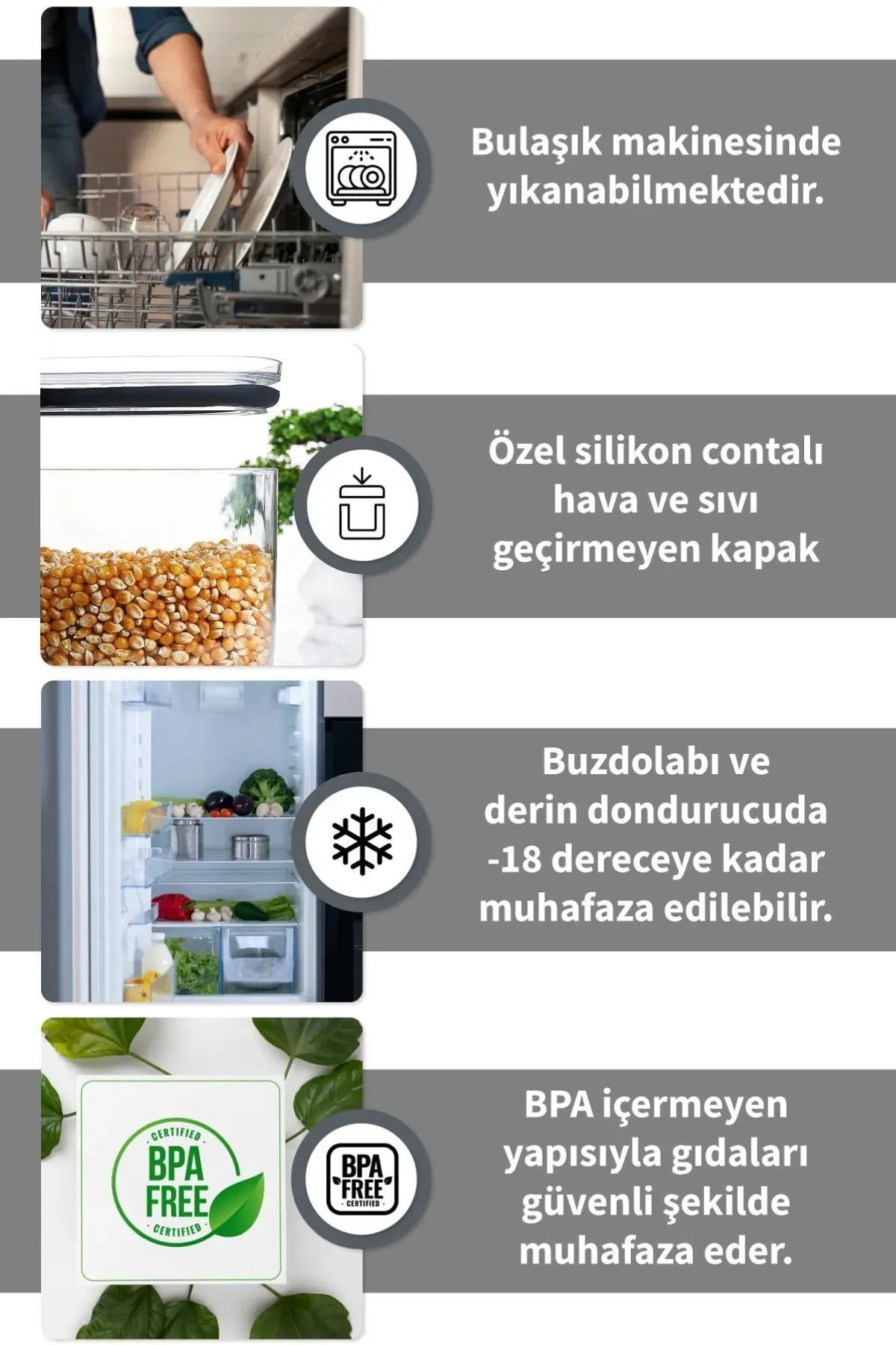 3'lü Contalı Hava Almaz Kapaklı Erzak Saklama Kabı - Şeffaf Un Bakliyat Kabı 3x2100 ml 3'lü Contalı Hava Almaz Kapaklı Erzak Saklama Kabı - Şeffaf Un Bakliyat Kabı 3x2100 ml