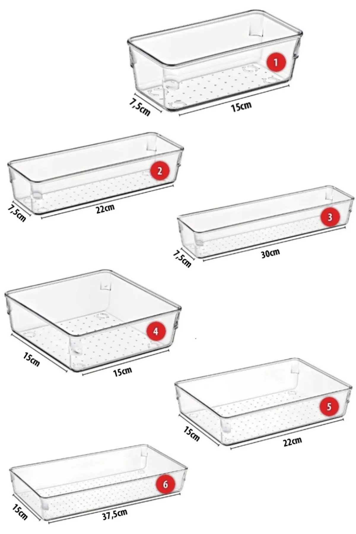 6'lı Modüler Kozmetik Takı Makyaj Organizer - Çekmece İçi Düzenleyici Banyo Mutfak Düzenleyici 6'lı Modüler Kozmetik Takı Makyaj Organizer - Çekmece İçi Düzenleyici Banyo Mutfak Düzenleyici