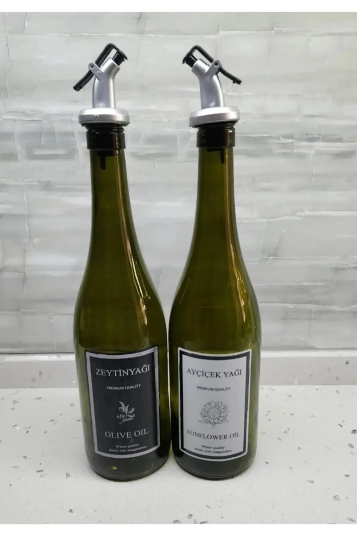 2'li Takım 750 Ml Zeytinyağı  Sıvıyağ Şişesi Yağdanlık Yağlık 2'li Takım 750 Ml Zeytinyağı  Sıvıyağ Şişesi Yağdanlık Yağlık