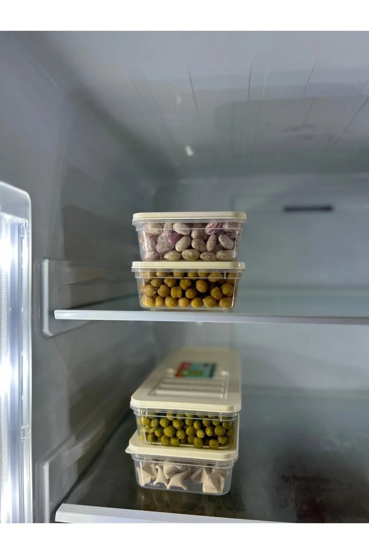 Buzdolabı Düzenleyici Buzdolabı Saklama Kabı Buzluk Kabı Krem - 1170 ml (4 Adet) Buzdolabı Düzenleyici Buzdolabı Saklama Kabı Buzluk Kabı Krem - 1170 ml (4 Adet)