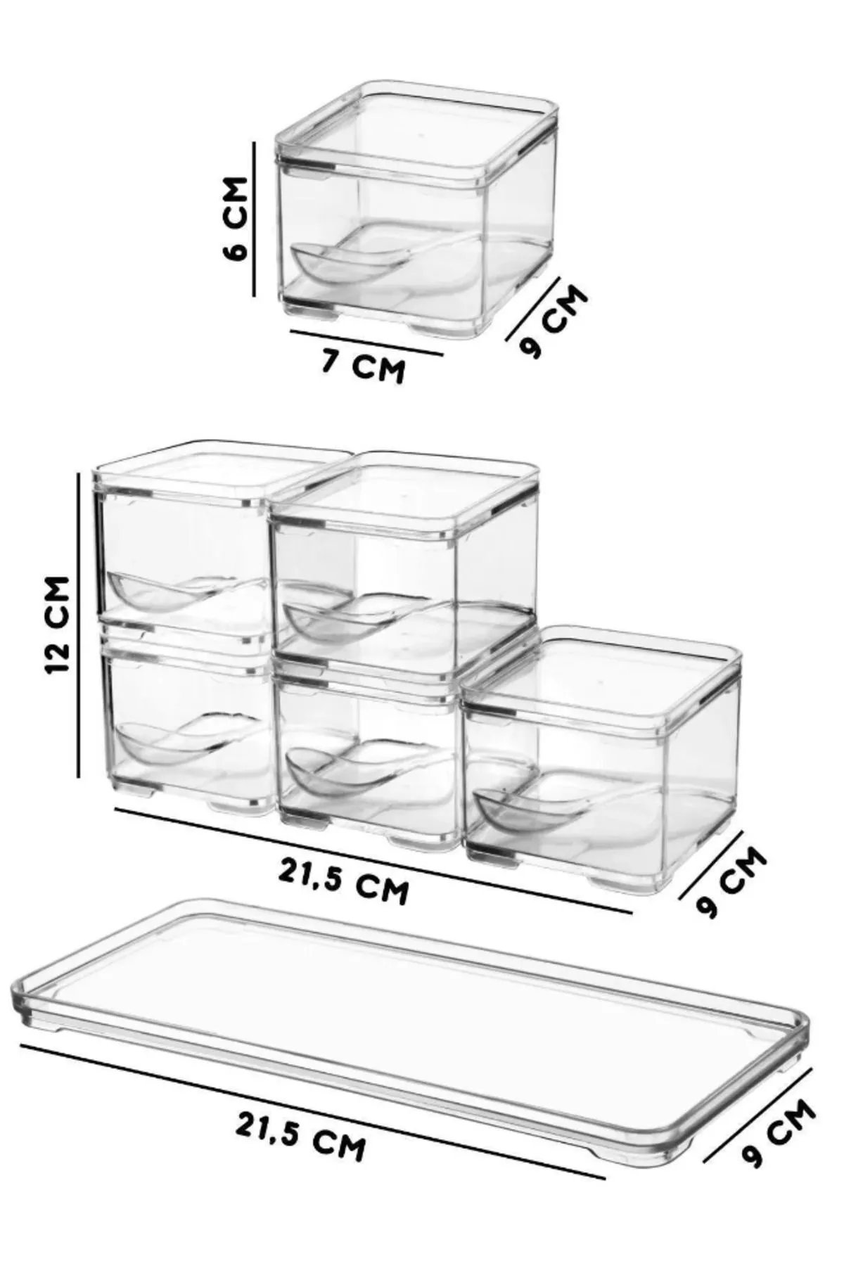 12'lı Stantlı Kaşıklı Clear Baharatlık Seti 12'lı Stantlı Kaşıklı Clear Baharatlık Seti