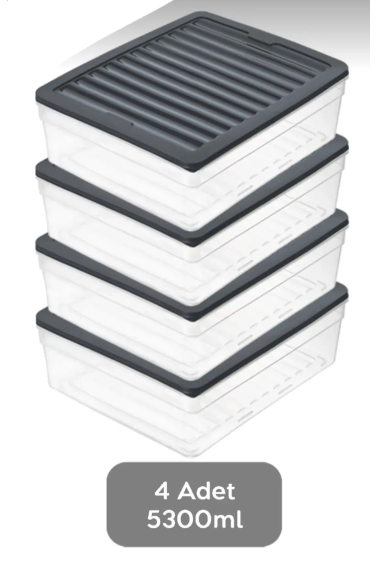 4 Adet 5300 ML Buzdolabı organizer set buzdolabı düzenleyici buzluk saklama kabı mikrodalga kabı 4 Adet 5300 ML Buzdolabı organizer set buzdolabı düzenleyici buzluk saklama kabı mikrodalga kabı