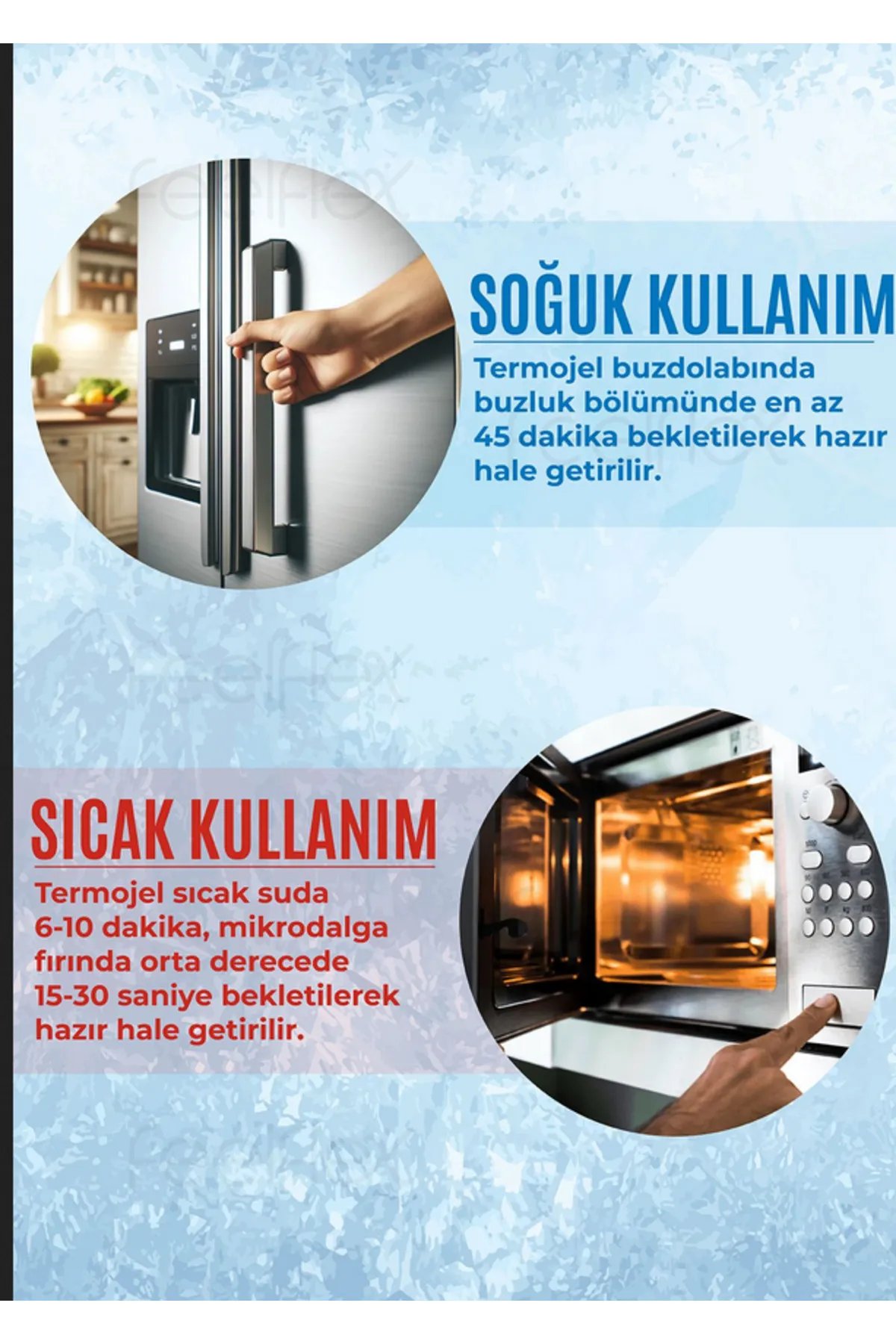 Soğuk Sıcak Jel Kompres Termojel 26x35 Cm 5 Saat Isı Koruması Soğuk Sıcak Jel Kompres Termojel 26x35 Cm 5 Saat Isı Koruması