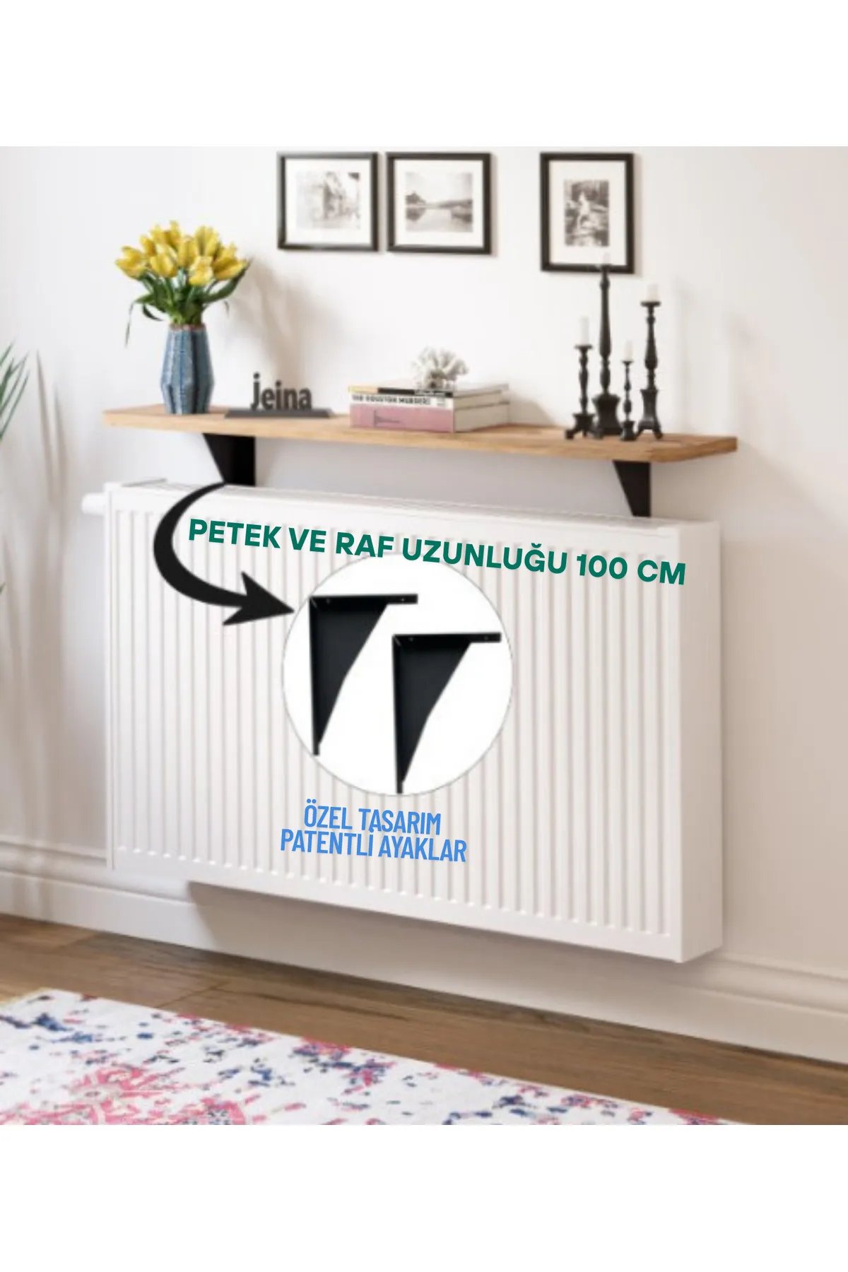 Wıen - Dresuar Montaj Gerektirmeyen 100x18 Cm Mdf Oval Kesim Petek Üstü Uçan Raf Kitaplık Wıen - Dresuar Montaj Gerektirmeyen 100x18 Cm Mdf Oval Kesim Petek Üstü Uçan Raf Kitaplık