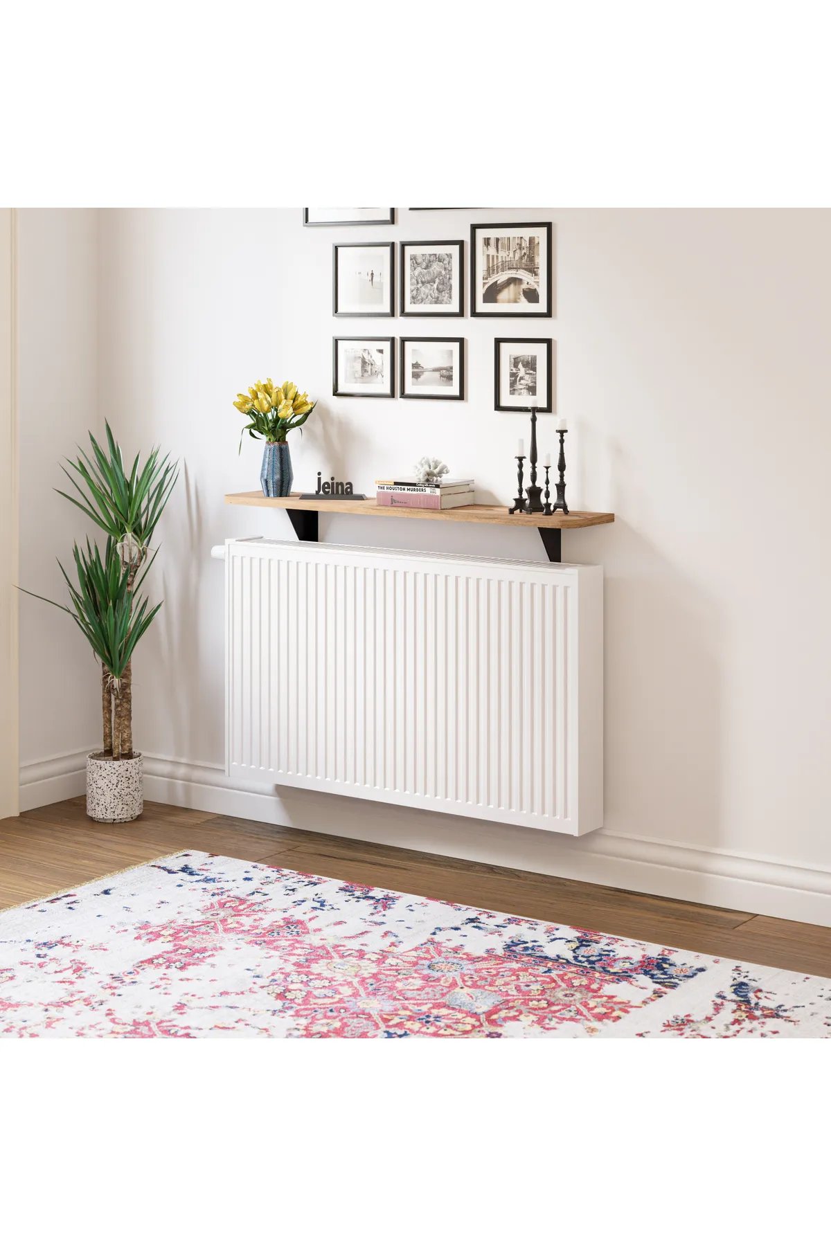 Wıen - Dresuar Montaj Gerektirmeyen 100x18 Cm Mdf Oval Kesim Petek Üstü Uçan Raf Kitaplık Wıen - Dresuar Montaj Gerektirmeyen 100x18 Cm Mdf Oval Kesim Petek Üstü Uçan Raf Kitaplık