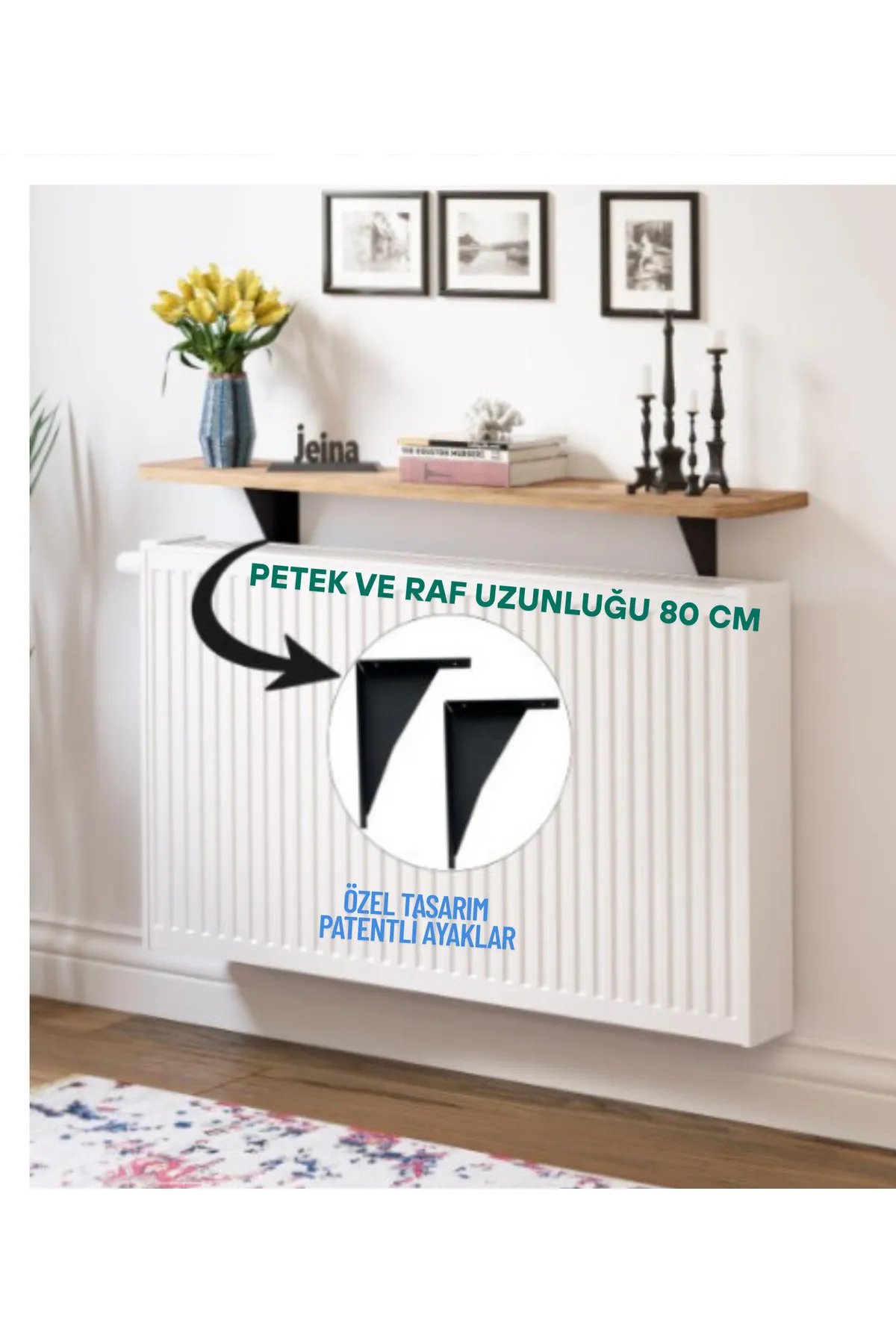 ROMA - Dresuar Montaj Gerektirmeyen 80x18 CM MDF Oval Kesim Petek Üstü Uçan Raf Kitaplık ROMA - Dresuar Montaj Gerektirmeyen 80x18 CM MDF Oval Kesim Petek Üstü Uçan Raf Kitaplık